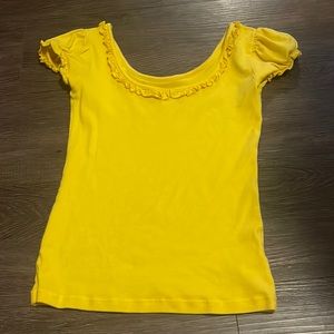 Victoria’s Secret tee shop yellow cap sleeve